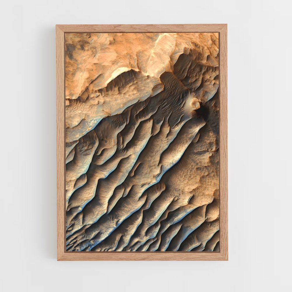 Poster Dunes Martiennes – affiche Système solaire (vue 4)